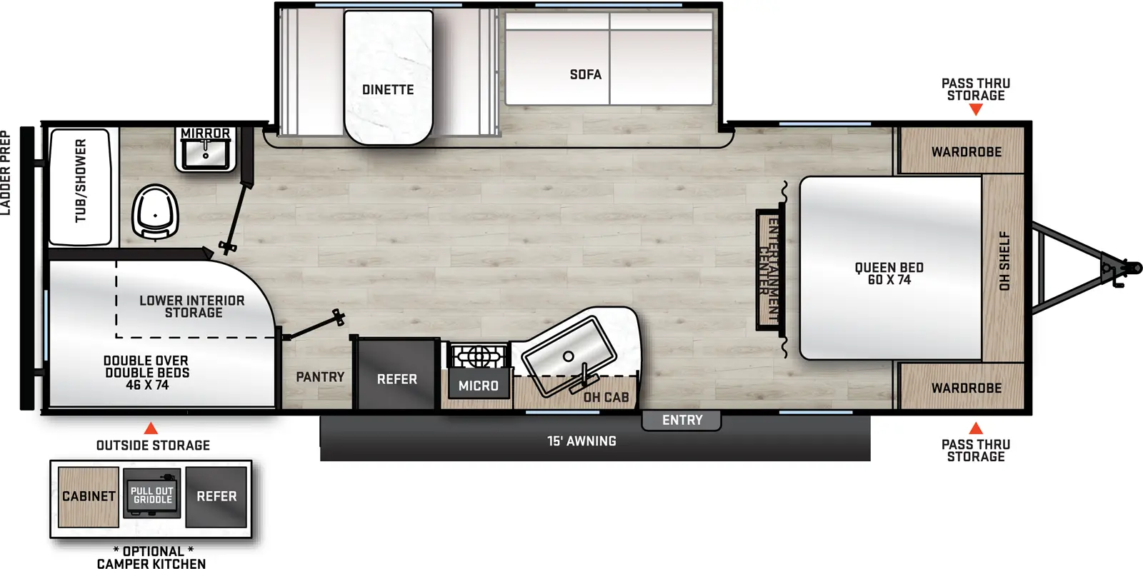 Catalina Summit Series 8 261BHS Floorplan